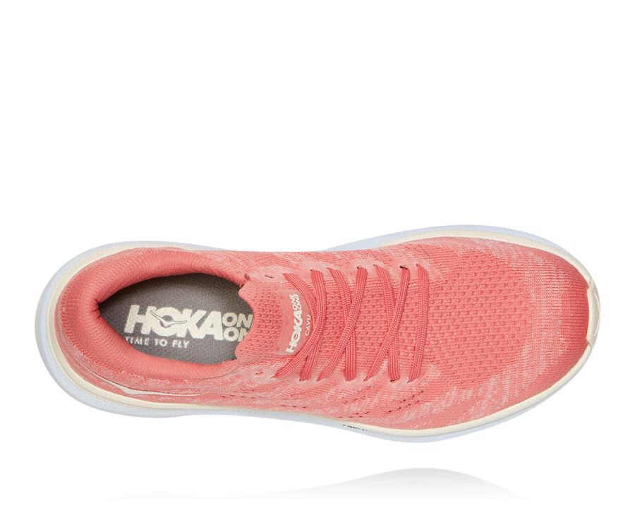 Hoka One One Yürüyüş Ayakkabısı Kadın Turuncu/Beyaz - Cavu 3 - EX5861437